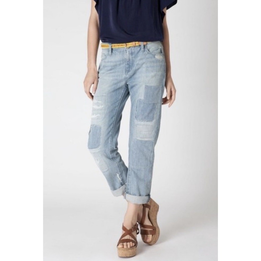 Holding Horses‎ Gable Patchwork Jeans Size 26 Distressed Boyfriend Anthropologie